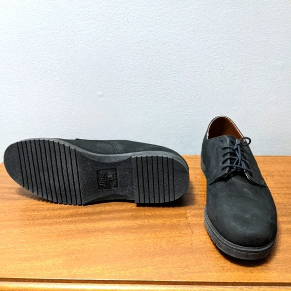 NWT Bass Black Suede Stockton Oxfords.  Made in the USA.  Size 11M. - Picture 6 of 8